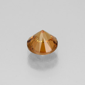 1.00캐럿 천연 오렌지 지르콘, 라운드 컷, 5.44 mm, VS