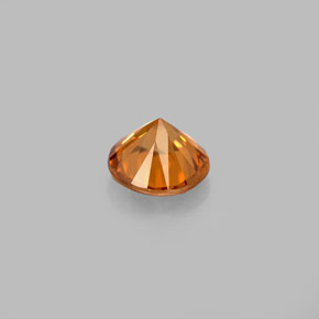 0.88캐럿 천연 오렌지 지르콘, 라운드 컷, 5.41 mm, VS