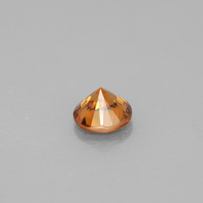 0.99캐럿 천연 오렌지 지르콘, 라운드 컷, 5.53 mm, VS