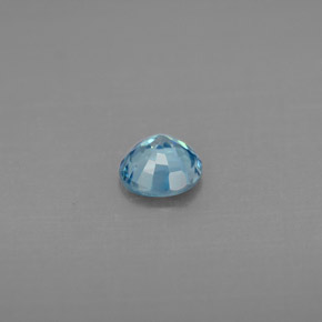 0.85캐럿 천연 블루 지르콘, 라운드 컷, 5.37 mm, VVS