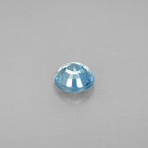 0.97캐럿 천연 블루 지르콘, 라운드 컷, 5.53 mm, VS