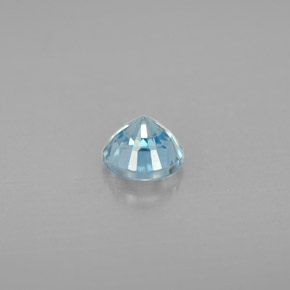 1.15캐럿 천연 블루 지르콘, 라운드 컷, 5.60 mm, VS