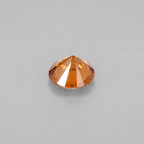 0.85캐럿 천연 오렌지 지르콘, 라운드 컷, 5.48 mm, VS