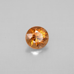 0.92캐럿 천연 오렌지 지르콘, 라운드 컷, 5.40 mm, VVS-VS