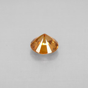 0.92캐럿 천연 오렌지 지르콘, 라운드 컷, 5.40 mm, VVS-VS