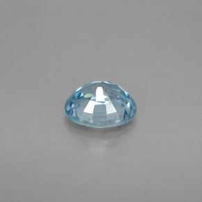 1.80캐럿 천연 블루 지르콘, 타원형 컷, 7.3×6.2 mm, VVS