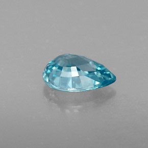 1.08캐럿 천연 블루 지르콘, 배 모양, 7.1×5 mm, VVS-VS