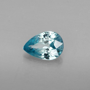 0.86캐럿 천연 블루 지르콘, 배 모양, 6.9×4.8 mm, VVS