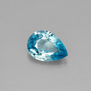 0.83캐럿 천연 블루 지르콘, 배 모양, 7×5 mm, VVS