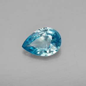 0.83캐럿 천연 블루 지르콘, 배 모양, 7×5 mm, VVS