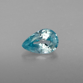 0.90캐럿 천연 블루 지르콘, 배 모양, 7×4.7 mm, VVS-VS