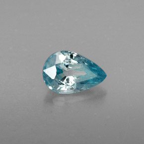 0.90캐럿 천연 블루 지르콘, 배 모양, 7×4.7 mm, VVS-VS