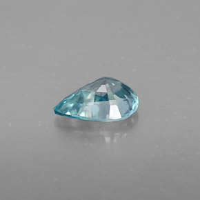0.90캐럿 천연 블루 지르콘, 배 모양, 7×4.7 mm, VVS-VS