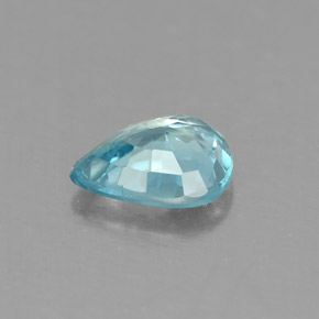 0.78캐럿 천연 블루 지르콘, 배 모양, 6.2×5 mm, IF