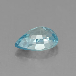 1.05캐럿 천연 블루 지르콘, 배 모양, 6.9×4.9 mm, VVS