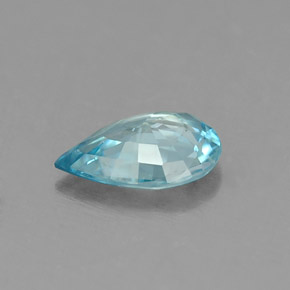 0.69캐럿 천연 블루 지르콘, 배 모양, 7×4.8 mm, VVS