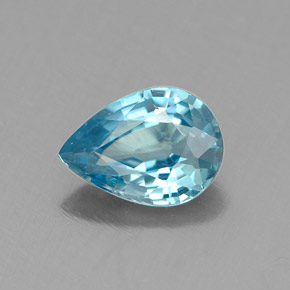 0.98캐럿 천연 블루 지르콘, 배 모양, 7×5 mm, VVS