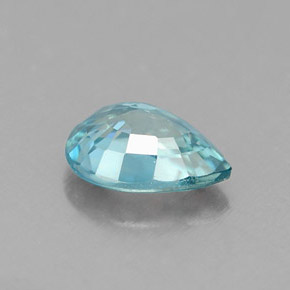 0.99캐럿 천연 블루 지르콘, 배 모양, 7×5 mm, VVS