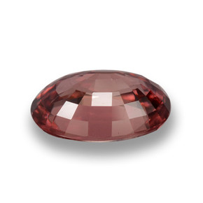 3.83캐럿 천연 딥 와인 레드 지르콘, 타원형 컷, 10.7×7.4 mm, VVS