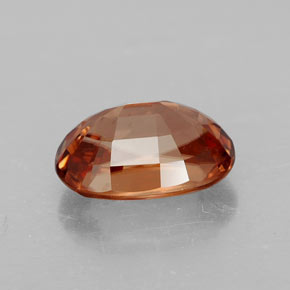 3.73캐럿 천연 로즈 오렌지 지르콘, 타원형 컷, 9.9×6.8 mm, VVS