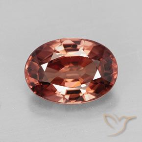 3.68캐럿 천연 다크 레드 지르콘, 타원형 컷, 10.2×7.2 mm, VVS-VS