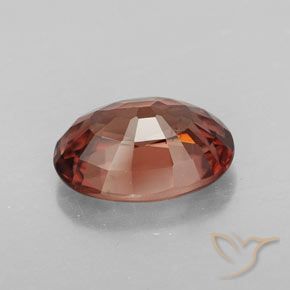 3.68캐럿 천연 다크 레드 지르콘, 타원형 컷, 10.2×7.2 mm, VVS-VS