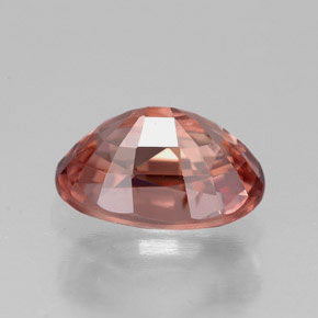3.41캐럿 천연 로즈 오렌지 지르콘, 타원형 컷, 9.7×6.6 mm, VVS-VS