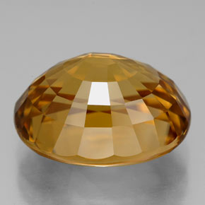 22.80캐럿 천연 골든 옐로우 지르콘, 타원형 컷, 16.9×13.4 mm, VVS