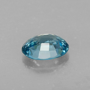 1.25캐럿 천연 블루 지르콘, 타원형 컷, 7×5.2 mm, VVS