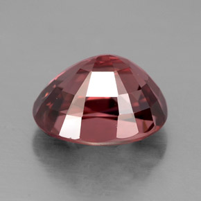 5.12캐럿 천연 핑크 로즈 지르콘, 타원형 컷, 10.1×8.1 mm, VVS