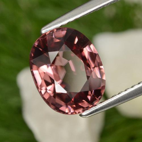 4.42캐럿 천연 스칼렛 레드 톤 지르콘, 타원형 컷, 10×8.1 mm, VVS