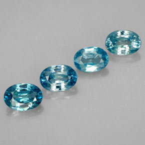 5.08캐럿 천연 블루 지르콘 보석, 타원형 컷, 7×5 mm, VVS-VS