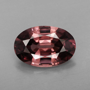 2.74캐럿 천연 딥 로즈 지르콘, 타원형 컷, 10.1×6.8 mm, IF