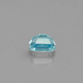 0.41캐럿 천연 블루 지르콘, 에메랄드 컷, 4×3 mm, VS