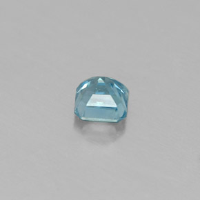 0.36캐럿 천연 블루 지르콘, 에메랄드 컷, 3.4×3.3 mm, VS