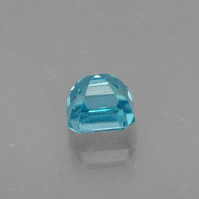 0.56캐럿 천연 블루 지르콘, 에메랄드 컷, 3.9×3.6 mm, VVS-VS