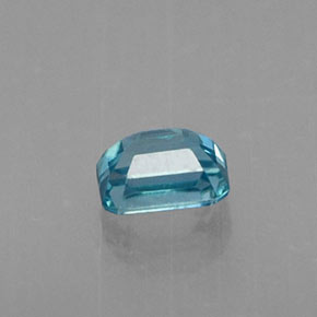 0.41캐럿 천연 블루 지르콘, 에메랄드 컷, 4.2×3.2 mm, VVS-VS