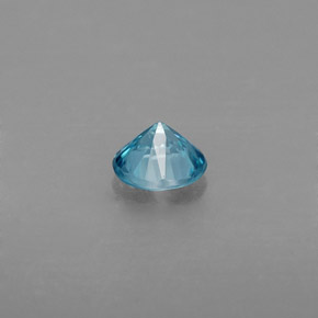 0.49캐럿 천연 블루 지르콘, 라운드 컷, 4.48 mm, VVS-VS