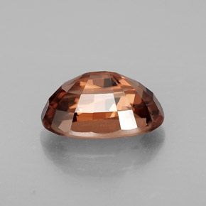 4.69캐럿 천연 로즈 오렌지 지르콘, 타원형 컷, 11.3×6.9 mm, VVS