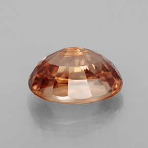 4.08캐럿 천연 로즈 오렌지 지르콘, 타원형 컷, 9.8×7.1 mm, IF