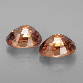 캐럿 천연 로즈 오렌지 지르콘 보석, 타원형 컷, 9.1×7.2 mm, IF