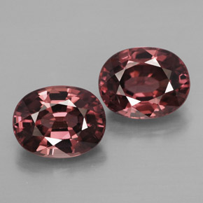 캐럿 천연 핑크 로즈 지르콘 보석, 타원형 컷, 9×7.1 mm, IF