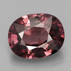 3.04캐럿 천연 핑크 로즈 지르콘, 타원형 컷, 9×7.1 mm, IF