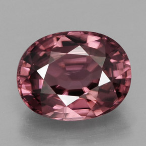 3.24캐럿 천연 핑크 로즈 지르콘, 타원형 컷, 9×7.1 mm, VVS