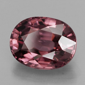 3.24캐럿 천연 핑크 로즈 지르콘, 타원형 컷, 9×7.1 mm, VVS