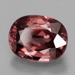 3.22캐럿 천연 핑크 로즈 지르콘, 타원형 컷, 9×7.1 mm, IF