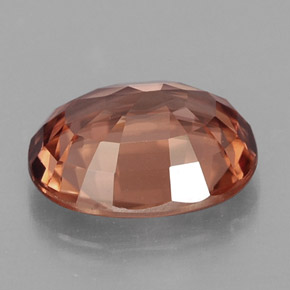 2.81캐럿 천연 로즈 오렌지 지르콘, 타원형 컷, 9×7.1 mm, IF