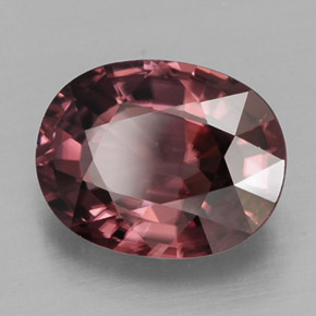 2.86캐럿 천연 핑크 로즈 지르콘, 타원형 컷, 9.1×7.1 mm, IF