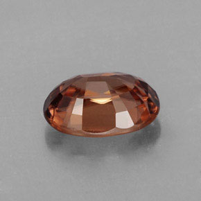 2.95캐럿 천연 로즈 오렌지 지르콘, 타원형 컷, 9×7.1 mm, IF