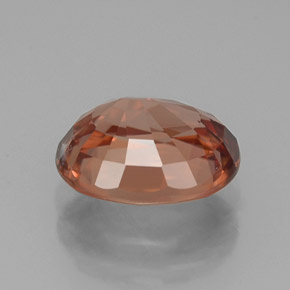 3.17캐럿 천연 로즈 오렌지 지르콘, 타원형 컷, 9×7.2 mm, VVS